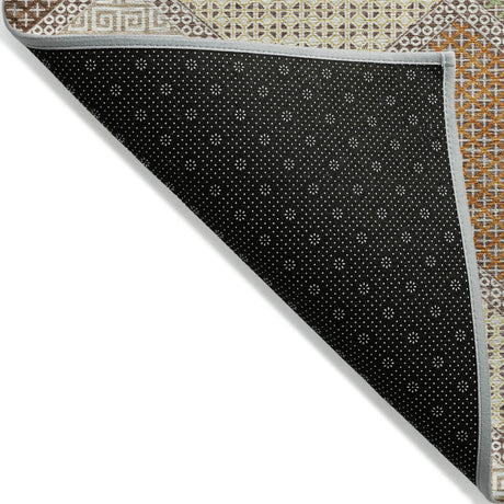 Addison Chantille ACN2111 Geometric Machine Made Transitional Brown Rug