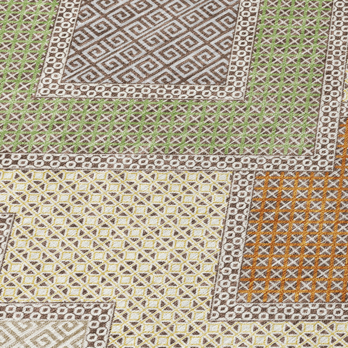 Addison Chantille ACN2111 Geometric Machine Made Transitional Brown Rug