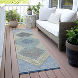 Addison Chantille ACN2111 Geometric Machine Made Transitional Denim Rug
