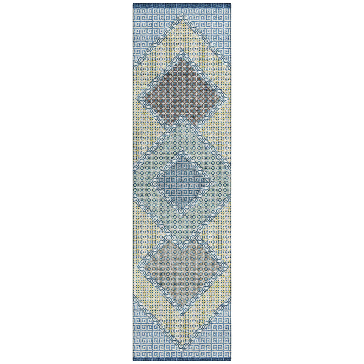 Addison Chantille ACN2111 Geometric Machine Made Transitional Denim Rug