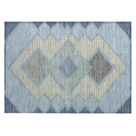 Addison Chantille ACN2111 Geometric Machine Made Transitional Denim Rug