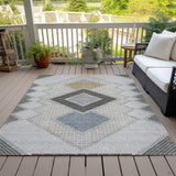 Addison Chantille ACN2111 Geometric Machine Made Transitional Gray Rug