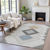 Addison Chantille ACN2111 Geometric Machine Made Transitional Gray Rug