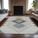Addison Chantille ACN2111 Geometric Machine Made Transitional Gray Rug