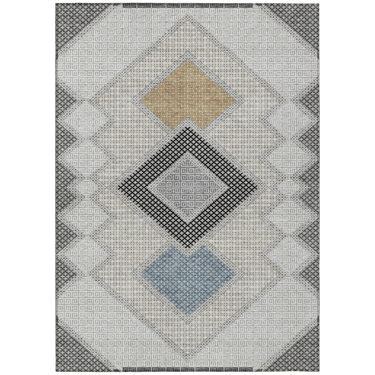 Addison Chantille ACN2111 Geometric Machine Made Transitional Gray Rug