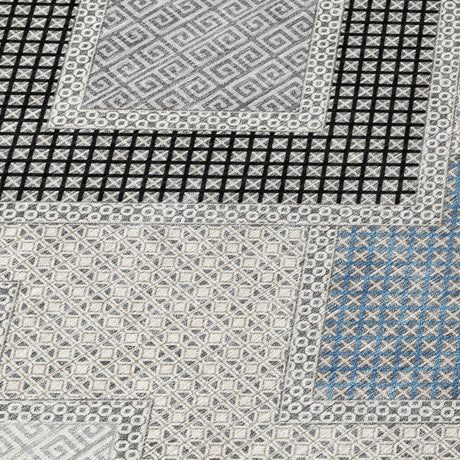 Addison Chantille ACN2111 Geometric Machine Made Transitional Gray Rug