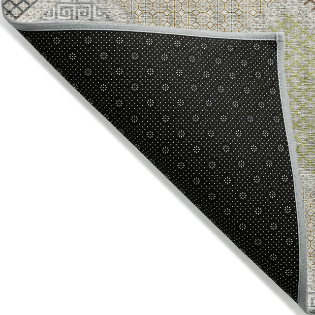 Addison Chantille ACN2111 Geometric Machine Made Transitional Pewter Rug