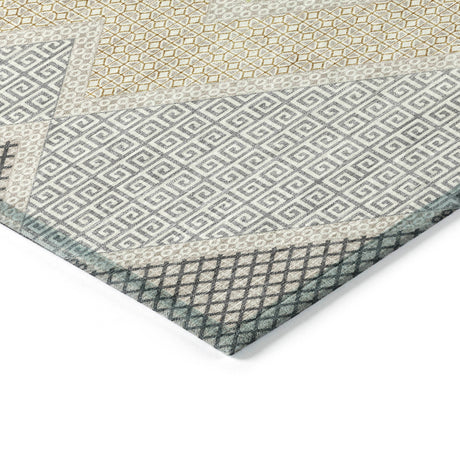Addison Chantille ACN2111 Geometric Machine Made Transitional Pewter Rug