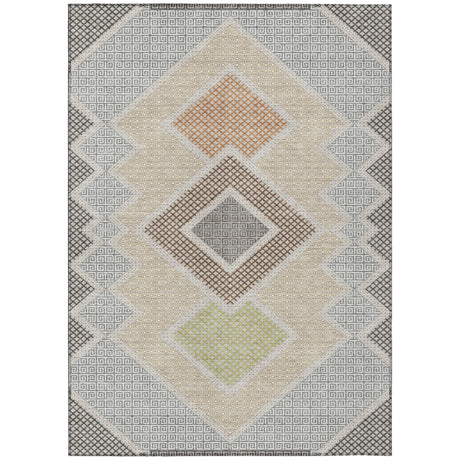 Addison Chantille ACN2111 Geometric Machine Made Transitional Pewter Rug