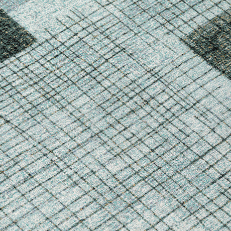 Addison Chantille ACN2112 Geometric Machine Made Transitional Teal Rug