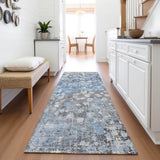 Addison Chantille ACN2113 Abstract Machine Made Transitional Blue Rug