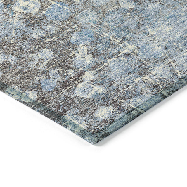 Addison Chantille ACN2113 Abstract Machine Made Transitional Blue Rug