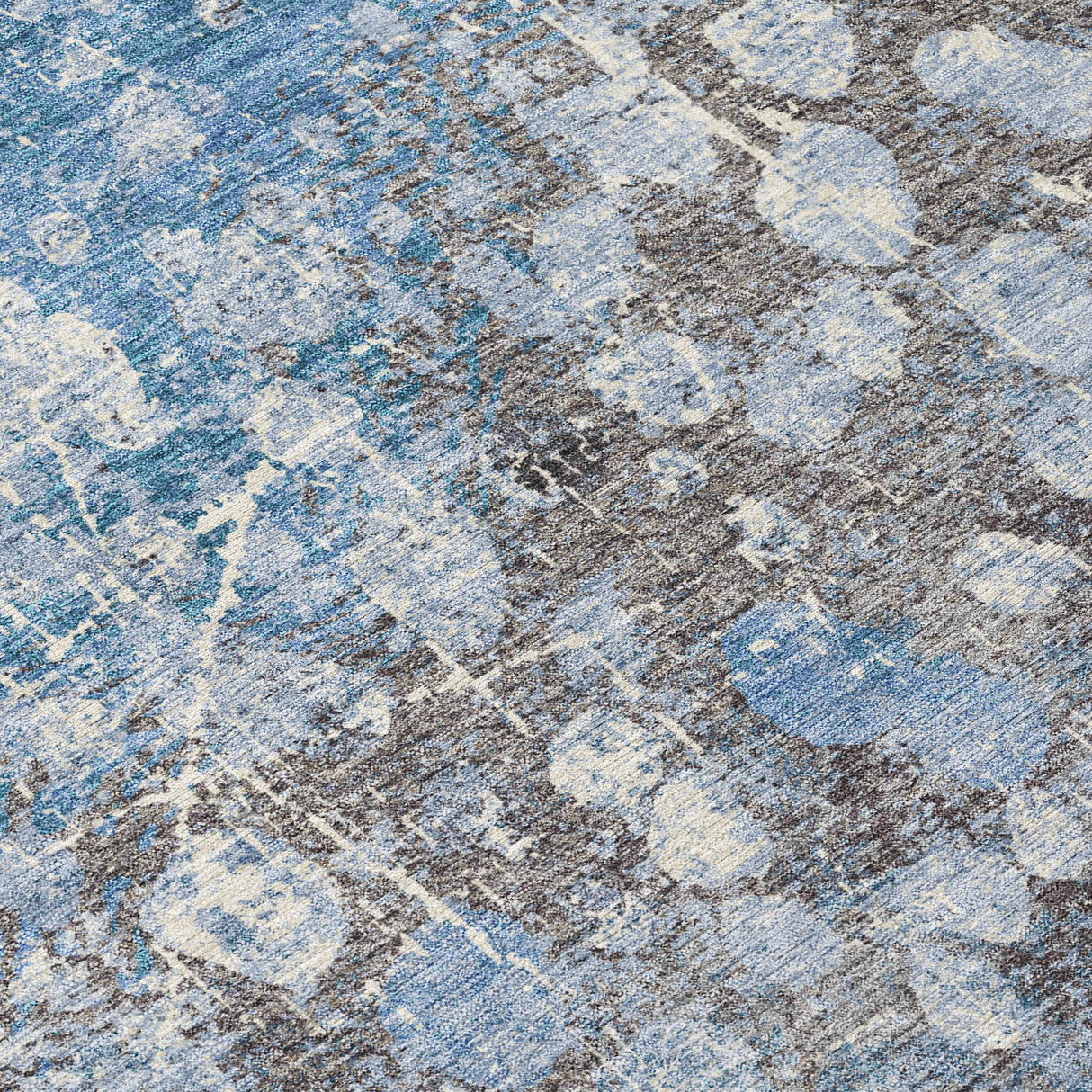 Addison Chantille ACN2113 Abstract Machine Made Transitional Blue Rug