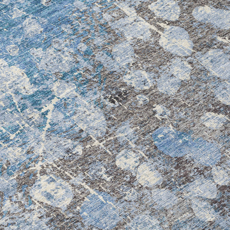 Addison Chantille ACN2113 Abstract Machine Made Transitional Blue Rug