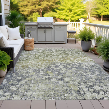 Addison Chantille ACN2113 Abstract Machine Made Transitional Olive Rug