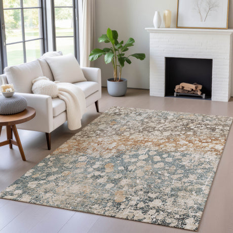 Addison Chantille ACN2113 Abstract Machine Made Transitional Putty Rug