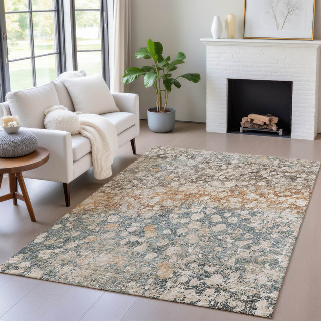 Addison Chantille ACN2113 Abstract Machine Made Transitional Putty Rug
