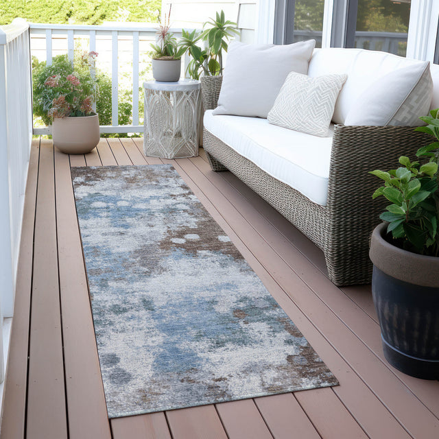 Addison Chantille ACN2114 Abstract Machine Made Transitional Brown Rug