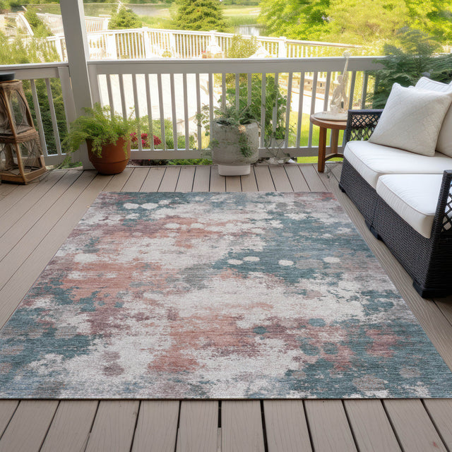 Addison Chantille ACN2114 Abstract Machine Made Transitional Coral Rug