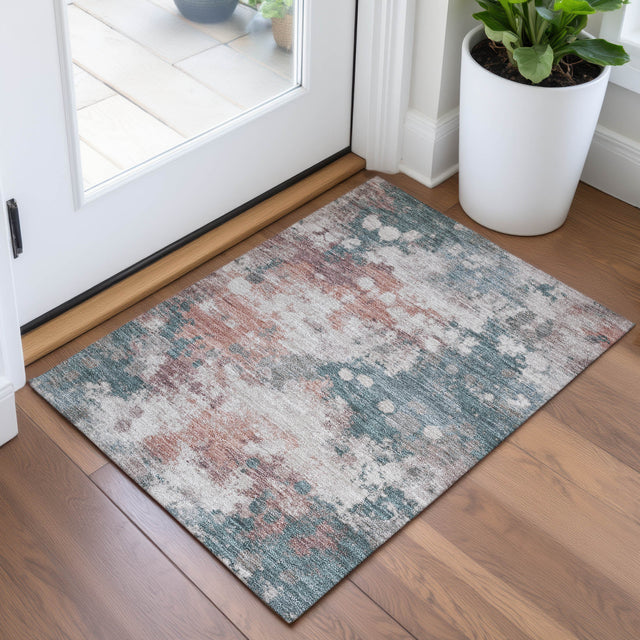 Addison Chantille ACN2114 Abstract Machine Made Transitional Coral Rug
