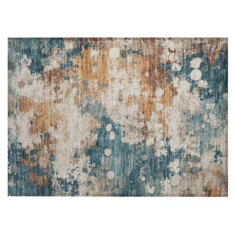 Addison Chantille ACN2114 Abstract Machine Made Transitional Teal Rug