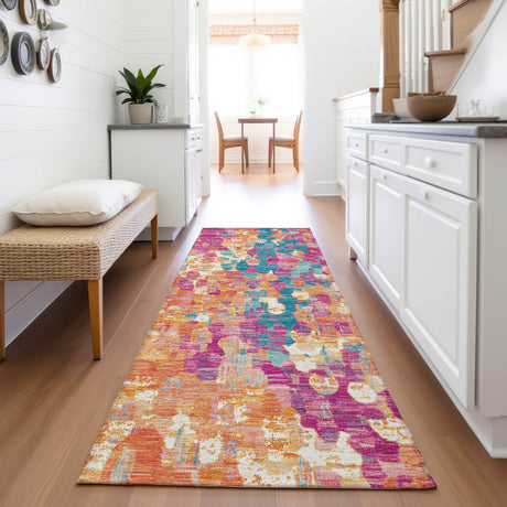 Addison Chantille ACN2115 Abstract Machine Made Transitional Blush Rug
