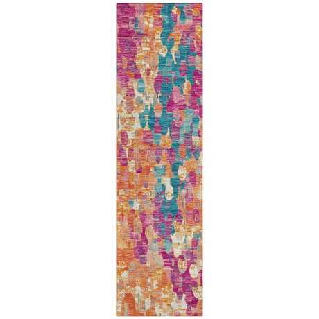 Addison Chantille ACN2115 Abstract Machine Made Transitional Blush Rug