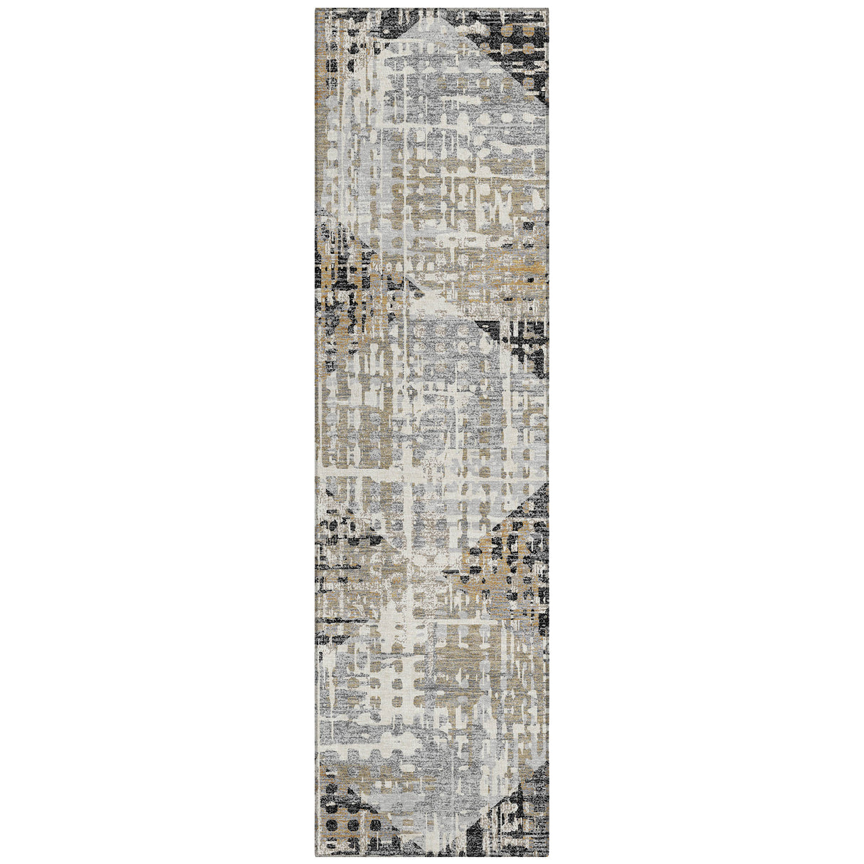 Addison Chantille ACN2116 Geometric Machine Made Transitional Black Rug