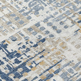 Addison Chantille ACN2116 Geometric Machine Made Transitional Navy Rug