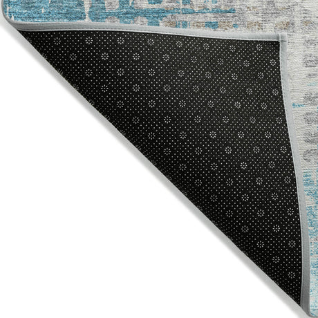 Addison Chantille ACN2116 Geometric Machine Made Transitional Teal Rug