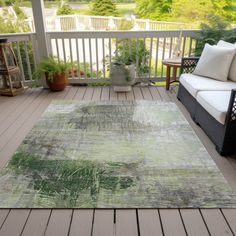 Addison Chantille ACN2117 Abstract Machine Made Transitional Aloe Rug