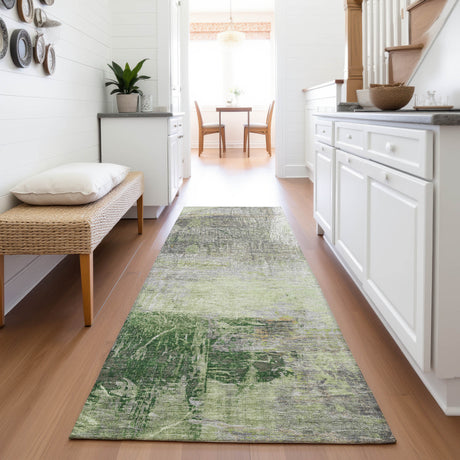Addison Chantille ACN2117 Abstract Machine Made Transitional Aloe Rug