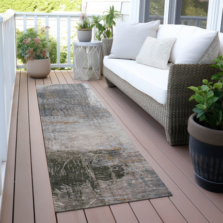 Addison Chantille ACN2117 Abstract Machine Made Transitional Putty Rug