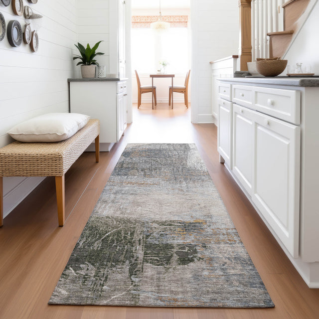 Addison Chantille ACN2117 Abstract Machine Made Transitional Putty Rug