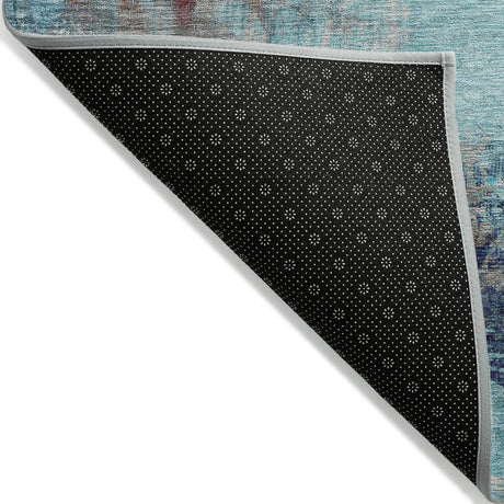 Addison Chantille ACN2117 Abstract Machine Made Transitional Teal Rug