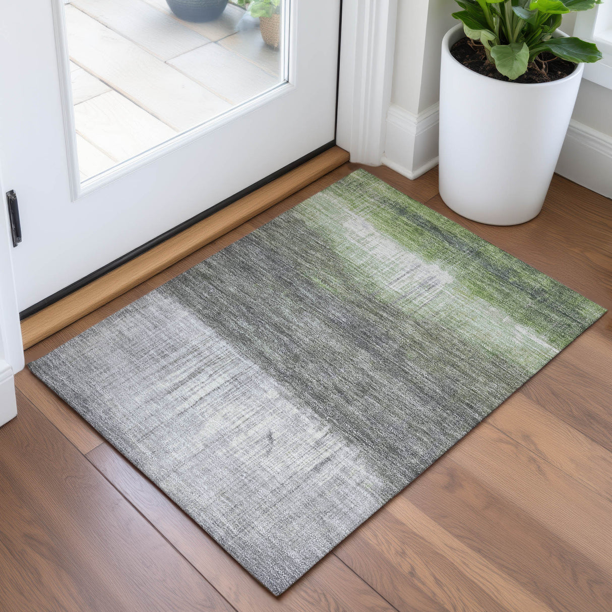 Addison Chantille ACN2118 Abstract Machine Made Transitional Fern Rug