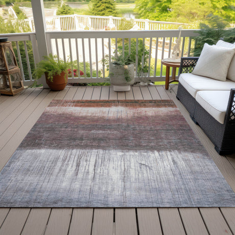 Addison Chantille ACN2118 Abstract Machine Made Transitional Paprika Rug
