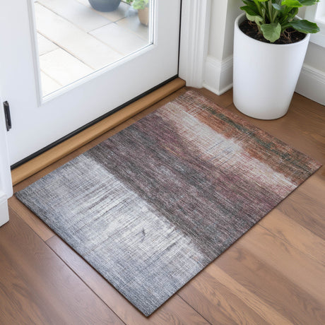 Addison Chantille ACN2118 Abstract Machine Made Transitional Paprika Rug