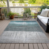 Addison Chantille ACN2118 Abstract Machine Made Transitional Teal Rug