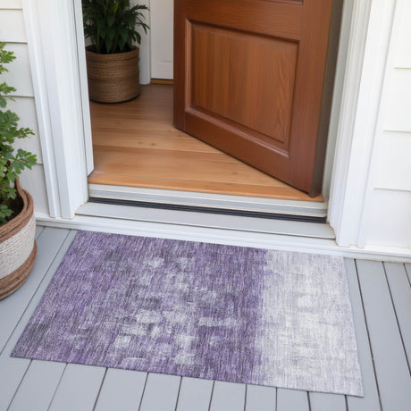 Addison Chantille ACN2119 Abstract Machine Made Transitional Purple Rug