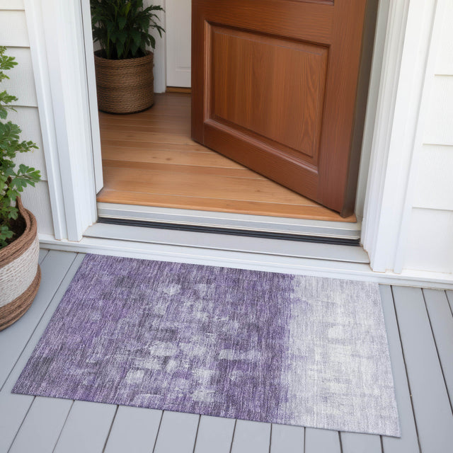 Addison Chantille ACN2119 Abstract Machine Made Transitional Purple Rug