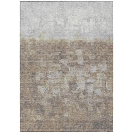 Addison Chantille ACN2119 Abstract Machine Made Transitional Taupe Rug