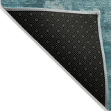 Addison Chantille ACN2119 Abstract Machine Made Transitional Teal Rug