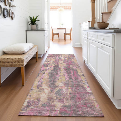 Addison Chantille ACN2120 Abstract Machine Made Transitional Blush Rug