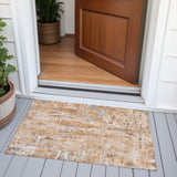 Addison Chantille ACN2120 Abstract Machine Made Transitional Orange Rug