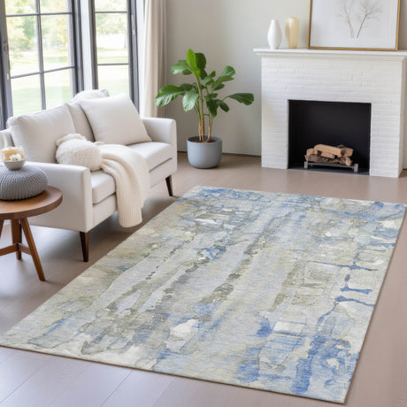 Addison Chantille ACN2120 Abstract Machine Made Transitional Sky Rug