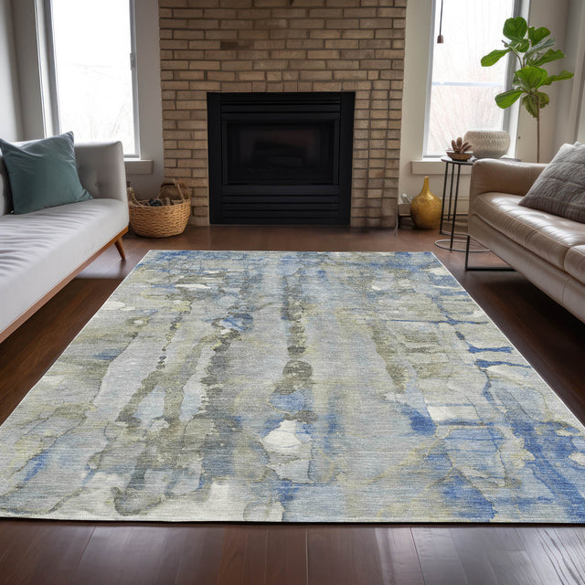 Addison Chantille ACN2120 Abstract Machine Made Transitional Sky Rug