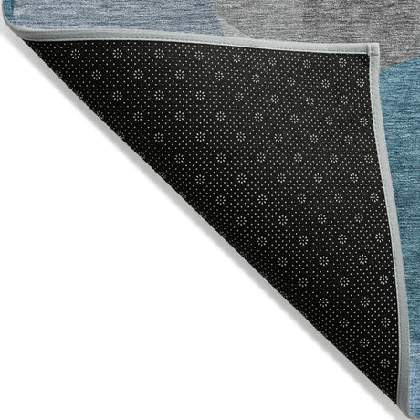 Addison Chantille ACN2121 Blocks Machine Made Transitional Denim Rug