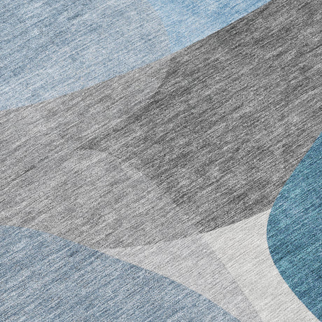 Addison Chantille ACN2121 Blocks Machine Made Transitional Denim Rug