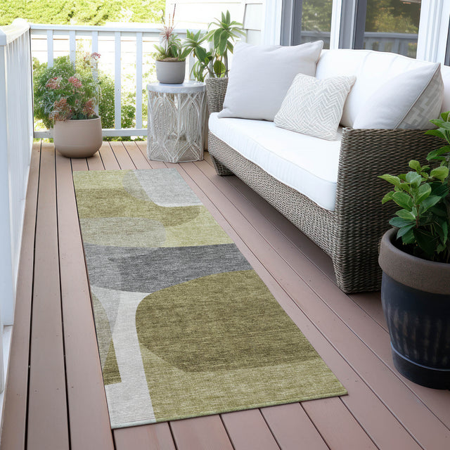 Addison Chantille ACN2121 Blocks Machine Made Transitional Fern Rug